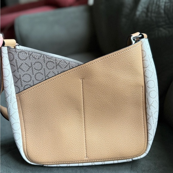 Calvin Klein Tan and Gray Crossbody Bag with Pouch - Picture 8 of 8